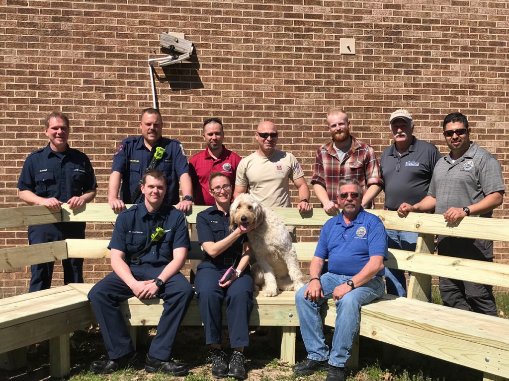Mid-Atlantic Regional Council of Carpenters donated an extraordinary bench to FS 32